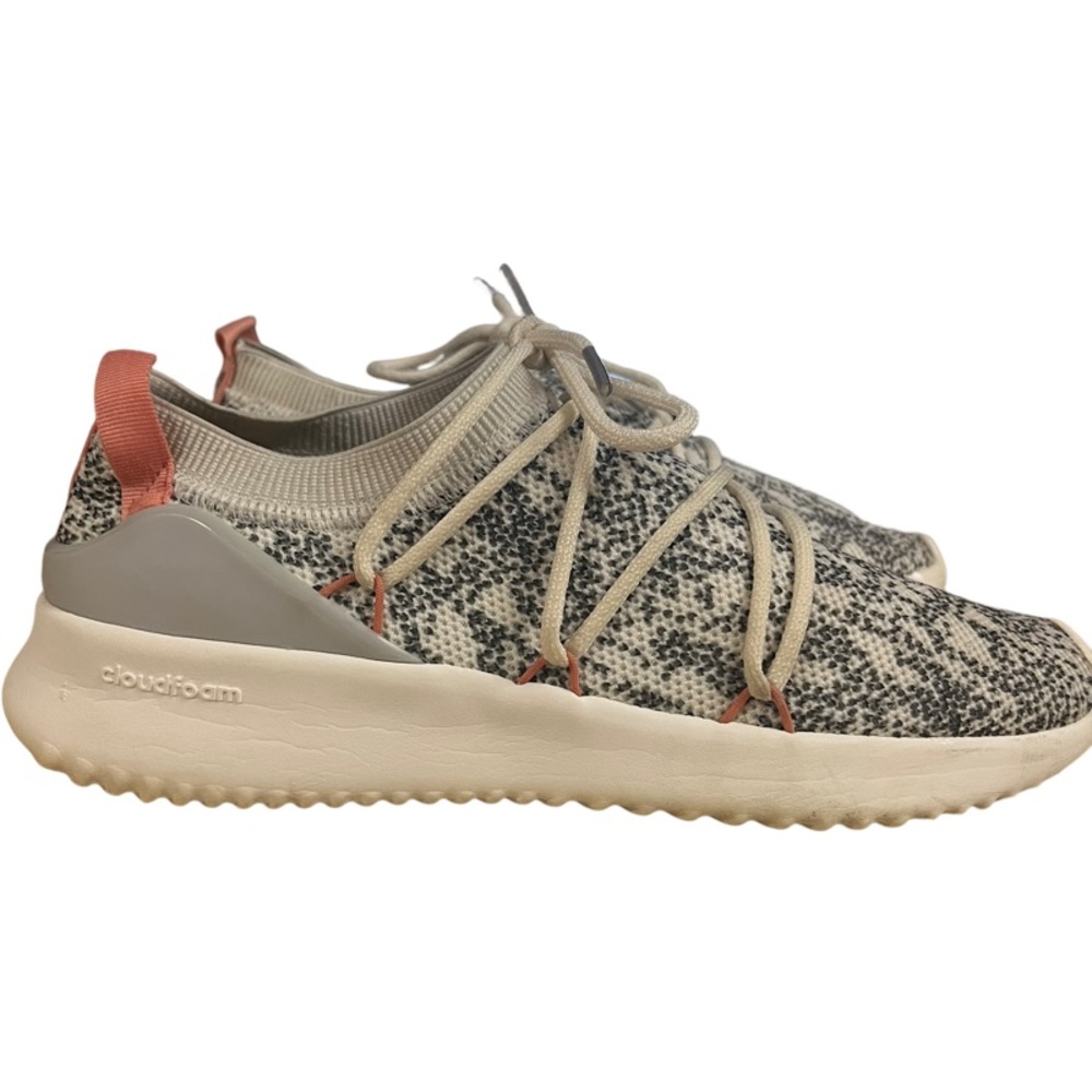 ADIDAS Women Size 9 Ultimamotion White Grey Dust Pink Running Shoe F34533